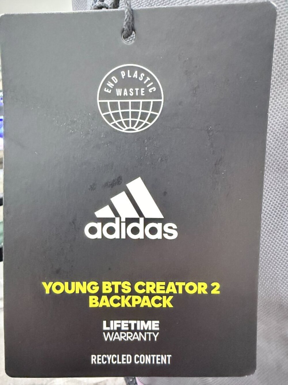 NWT adidas Young BTS Creator 2 Backpack Gray Pink Mint School Book Bag Laptop - Picture 8 of 16